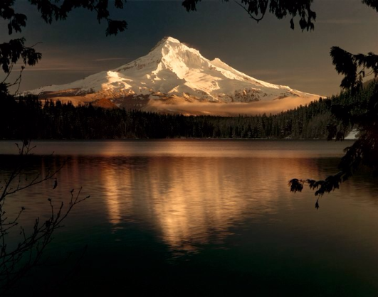Mt Hood from Lost lake by Ray Atkeson