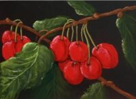 Cherries For You -pastel by Lorraine Dye