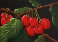 Cherries For You -pastel by Lorraine Dye