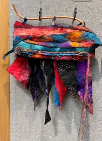 Colorful Felted Wall Hanging by Cameron Covey