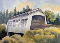 Covered Bridge-Watercolor by Michelle Myers