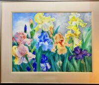 Irises- original watercolor by Hazel Hannell